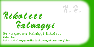 nikolett halmagyi business card