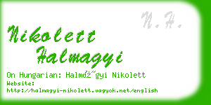 nikolett halmagyi business card